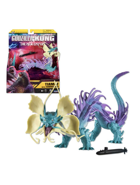 Godzilla X Kong Monsterverse 6" Basic Figure Tiamat With Submarine Articulated Body & Accesories