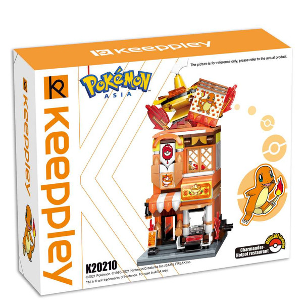 Keeppley Pokemon Charmander Hotpot Restaurant Shop Building Blocks Toy