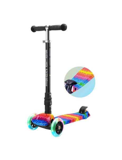 Bold Cube Foldable Crystal Rubix Big 3 Wheel Scooter Flashing Wheels