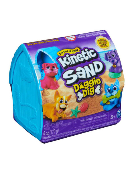 Kinetic Sand Doggie Dig with Surprise Multipurpose Dog Tool Play Sand Sensory Play