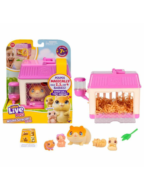 Little Live Pets Mama Surprise S4 Hamster Plush Mini Playset w/ Accessories