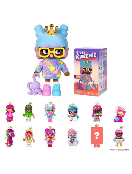XOX Kweenie Quirky Kweens Series Single Pack Mystery Collectible Figure 3.5" w/ Display Case