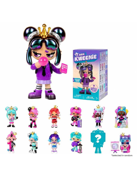 XOX Kweenie Fearless Kweens Series Single Pack Mystery Collectible Figure 3.5" w/ Display Case