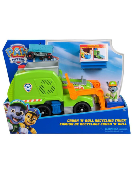 Paw Patrol Rocky Crush N’ Roll Recycling Truck Deluxe Vehicle