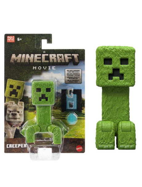 Minecraft Movie Creeper 4" Collectible Action Figure with Accessories
