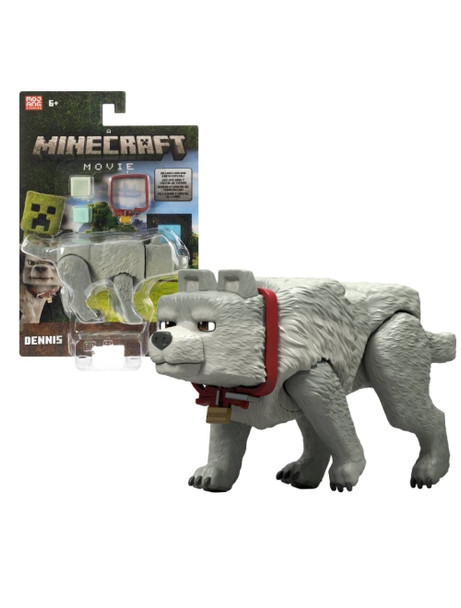 Minecraft Movie Dennis 4" Collectible Action Figure with Accessories