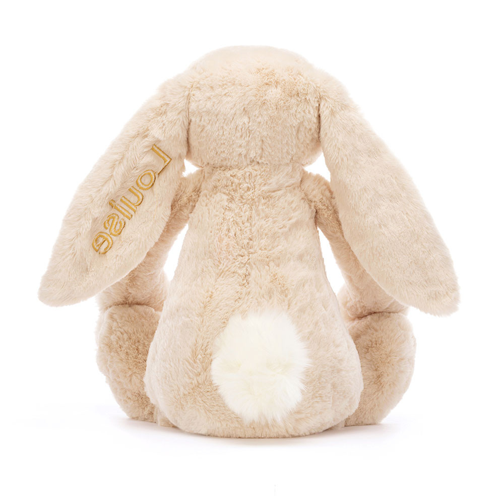 Personalised Bashful Luxe Bunny Willow Huge, View 4