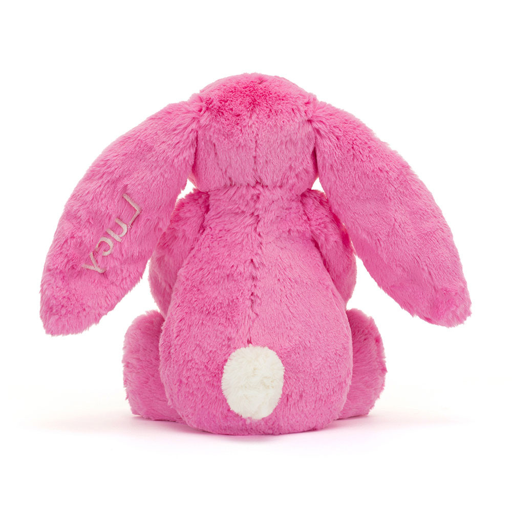 Personalised Bashful Hot Pink Bunny Medium - Official Jellycat