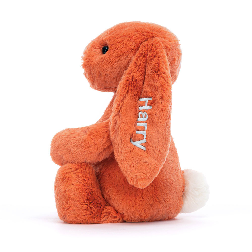 Personalised Bashful Tangerine Bunny Medium - Official Jellycat