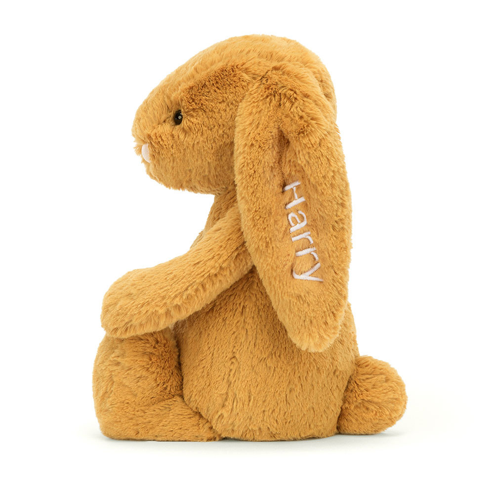 Personalised Bashful Golden Bunny Medium, View 2