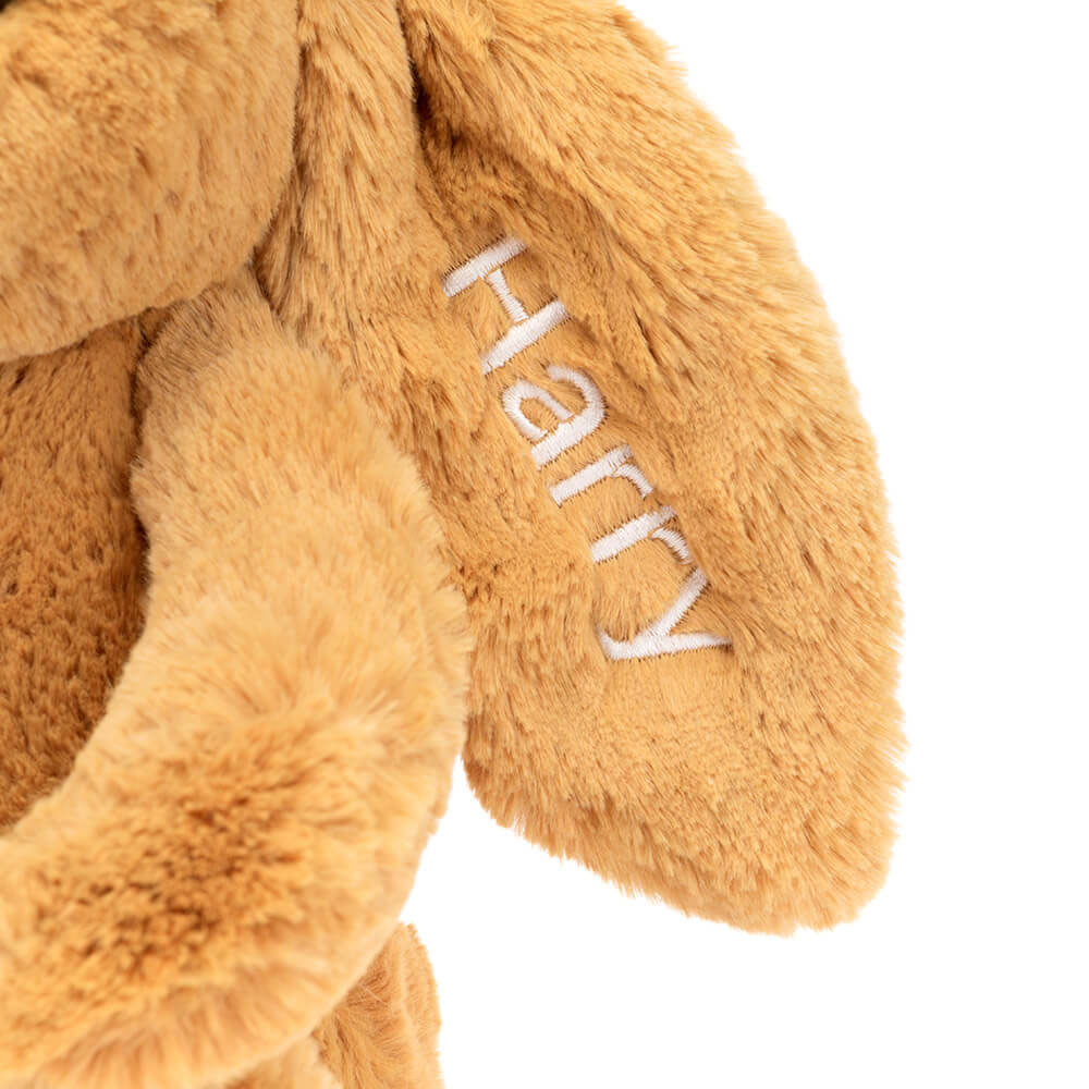 Personalised Bashful Golden Bunny Medium, View 3