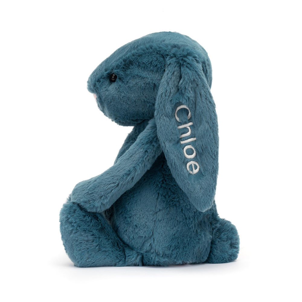 ぬいぐるみ  MediumBashfulMineral Blue Bunny Personalised Bashful Mineral Blue Bunny Medium - Official Jellycat