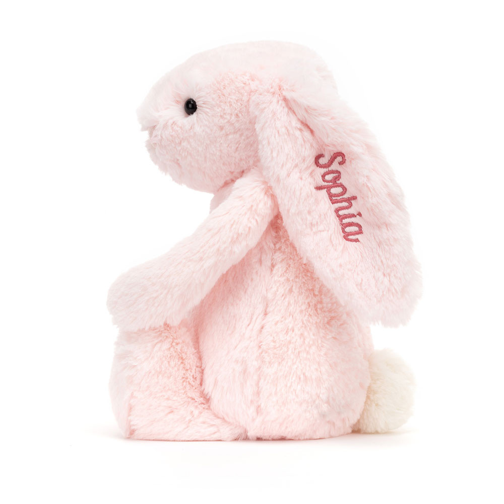 Personalised Bashful Pink Bunny Medium - Official Jellycat