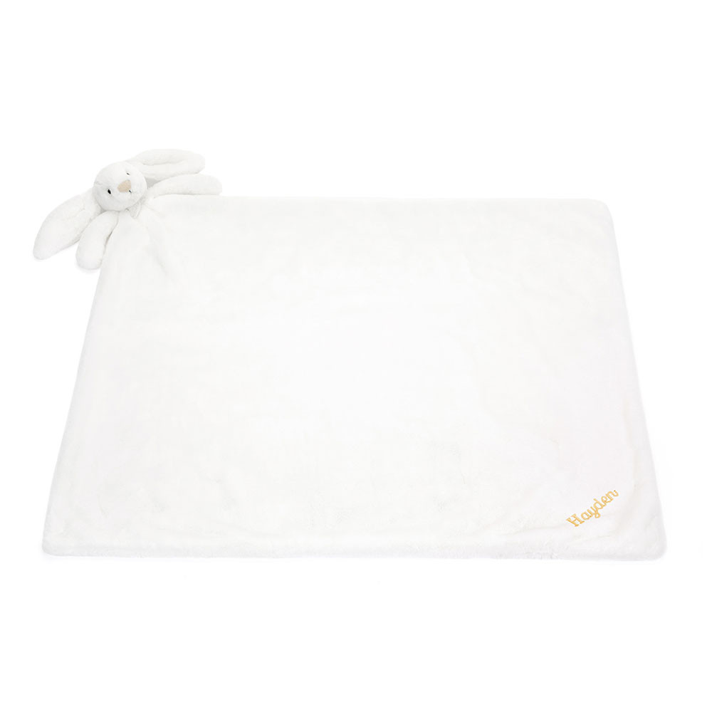 Personalised Bashful Luxe Bunny Luna Blankie, View 3