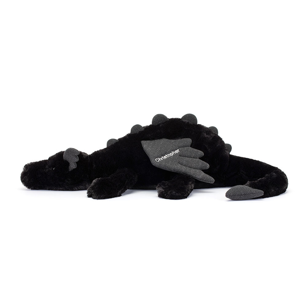 Personalised Onyx Dragon Huge - Official Jellycat