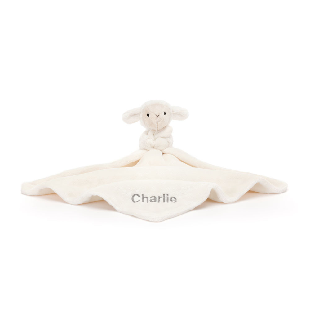 Personalised Bashful Lamb Soother, View 4