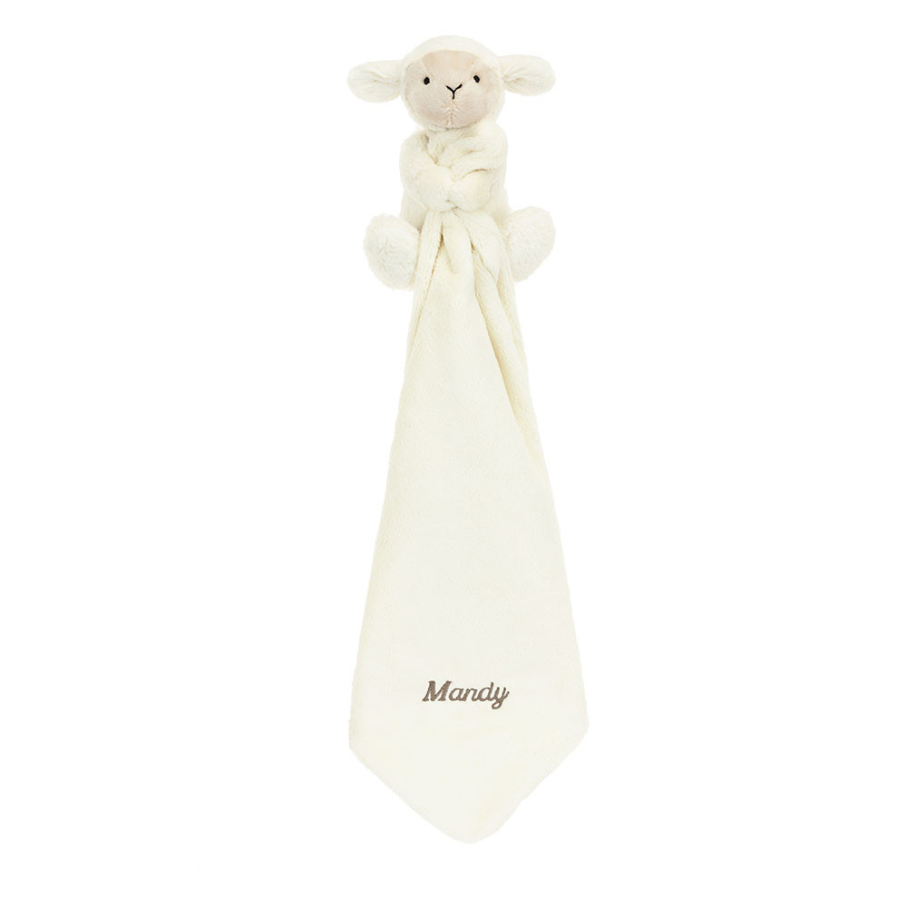 Personalised Bashful Lamb Soother, View 3