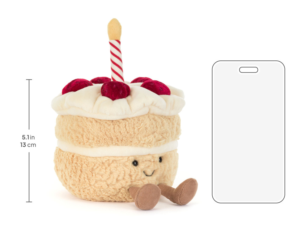 Amuseables Birthday Cake, size chart