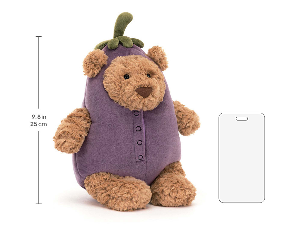 Bartholomew Bear Eggplant, size chart