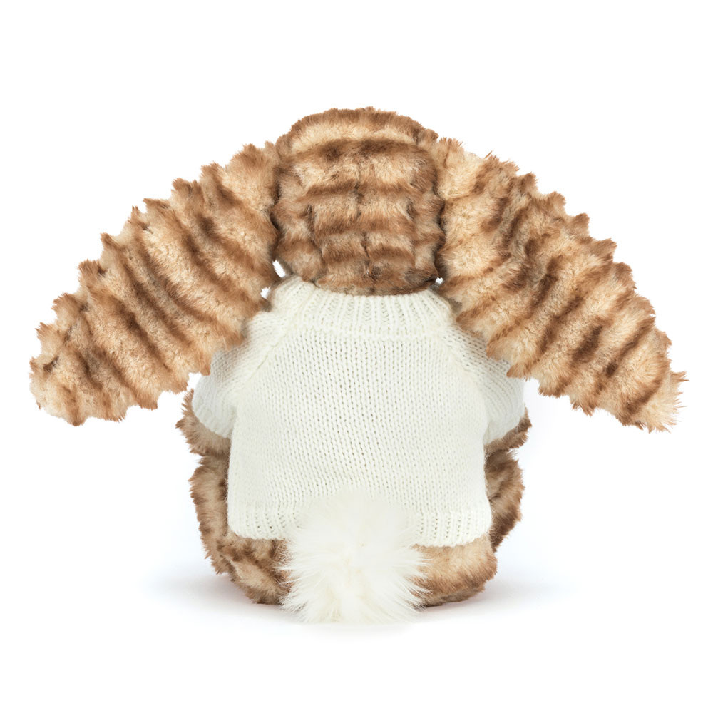 Bashful Luxe Bunny Juniper with Personalised Cream Jumper, View 4