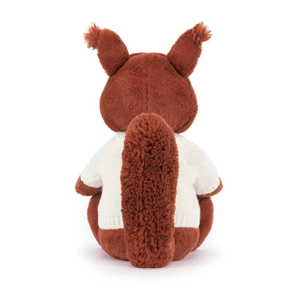 Bashful Squirrel with Personalised Cream Jumper, View 4
