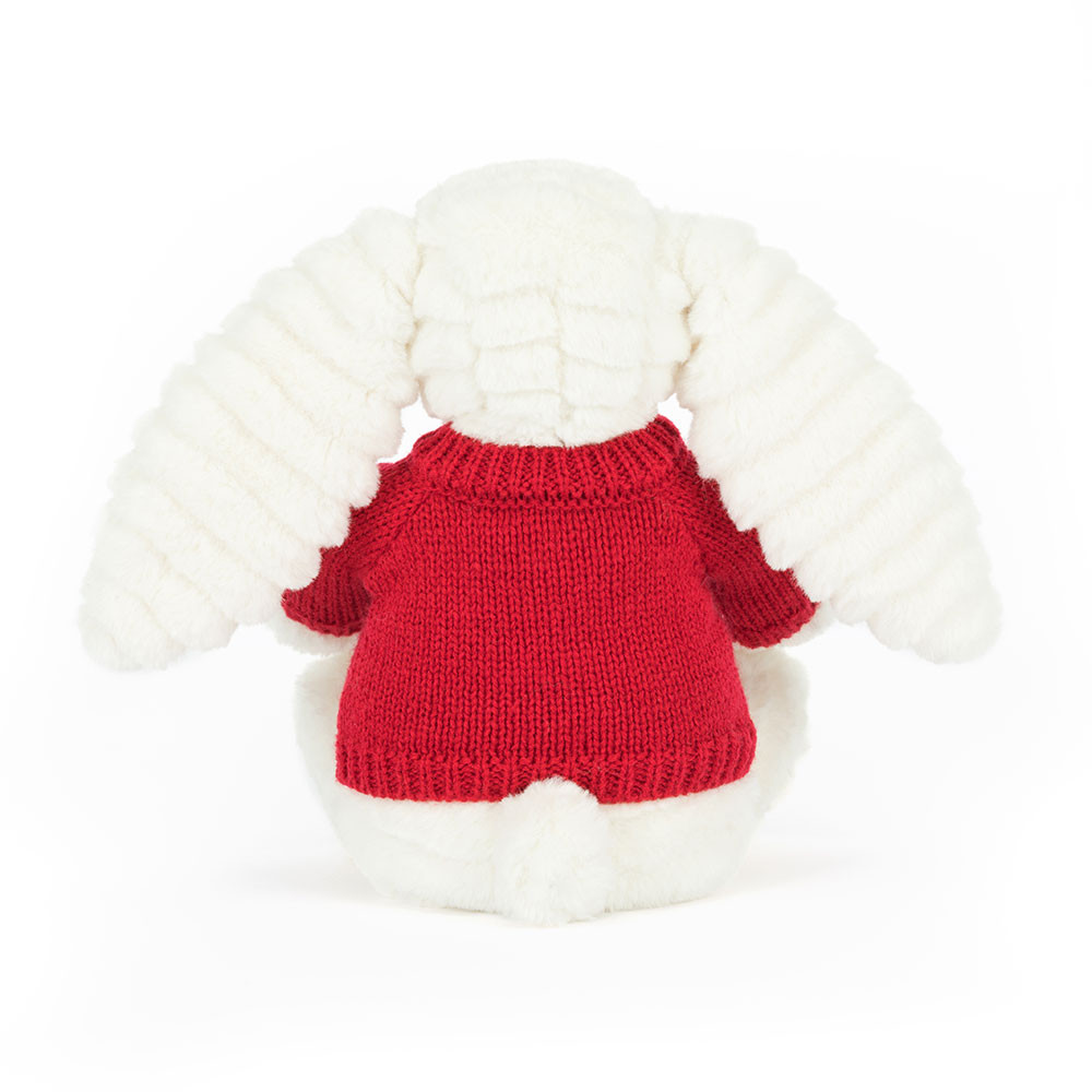 Bashful Luxe Bunny Nimbus with Personalised Red Jumper, View 4