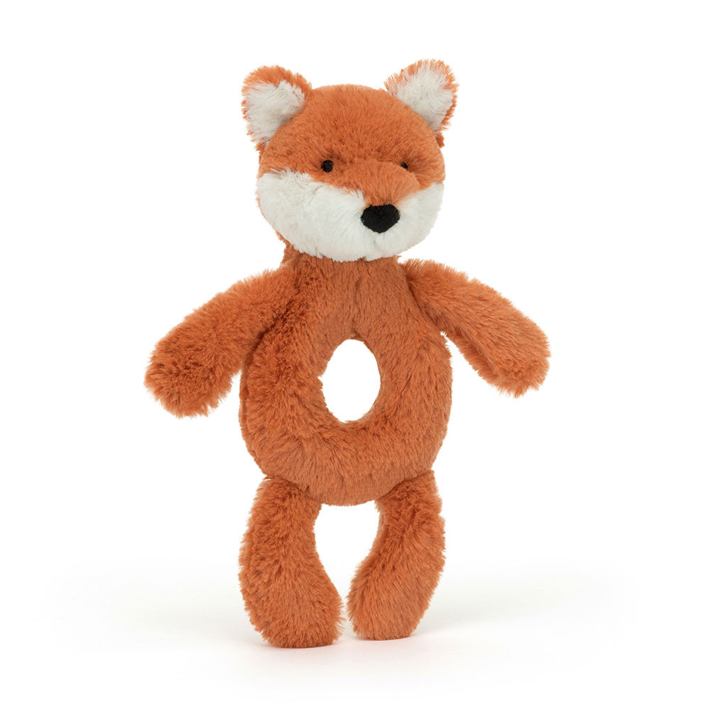 Bashful Fox Cub Ring Rattle, Main View