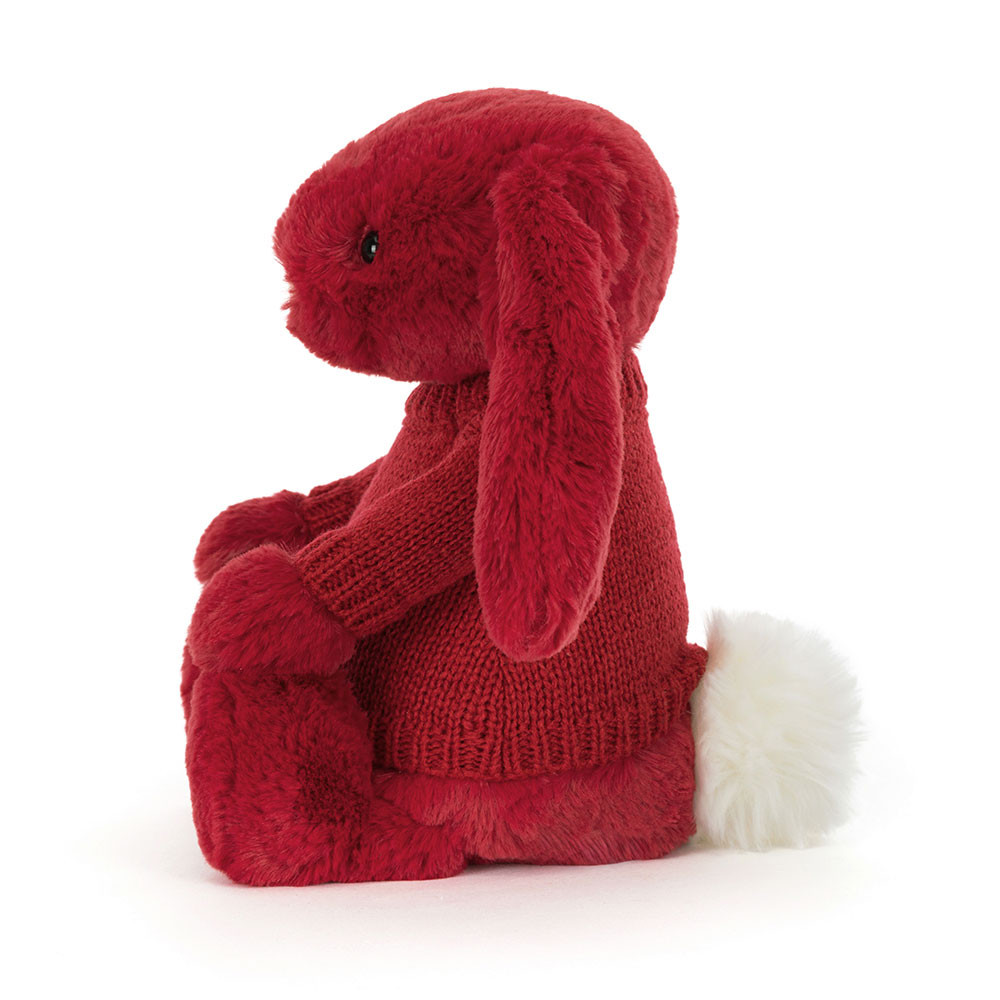 Bashful Luxe Bunny Scarlett with Personalised Red Jumper