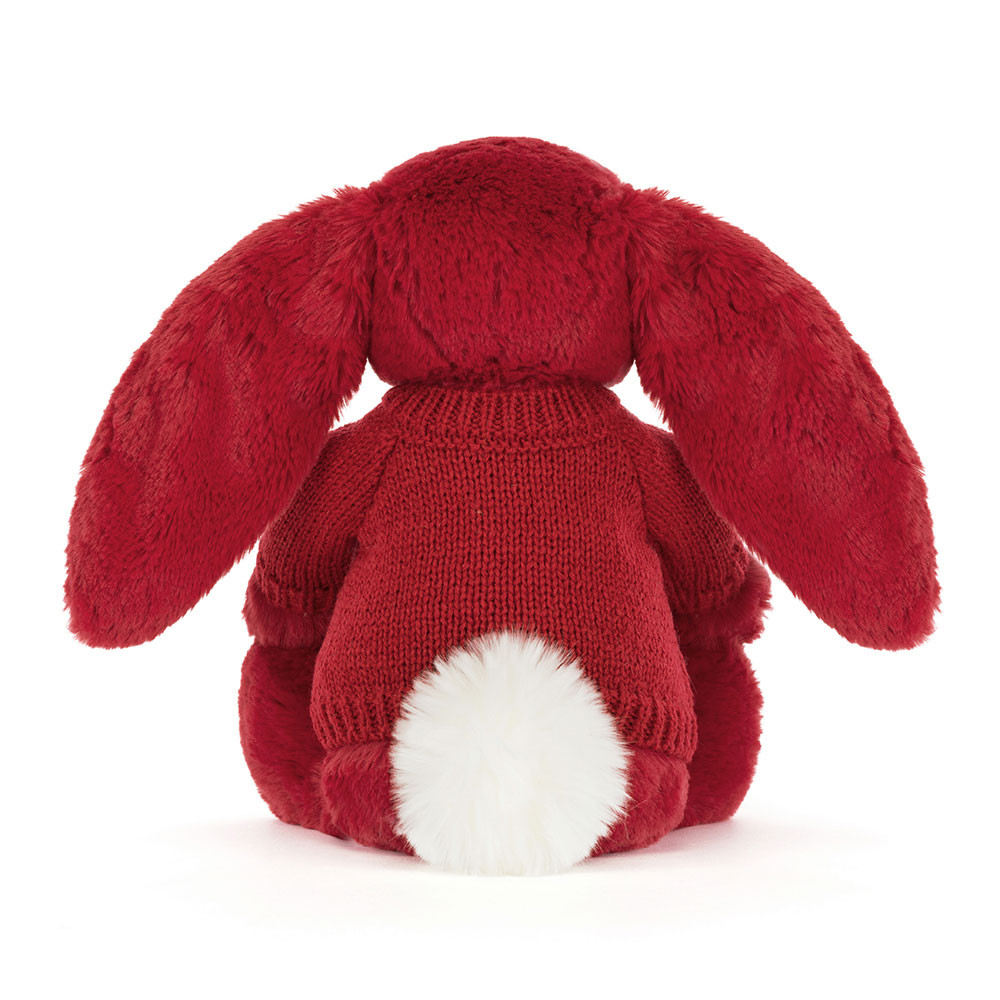  Luxe Bunny Scarlett 赤 うさぎ ぬいぐるみ Bashful Luxe Bunny Scarlett with Personalized Red Jumper