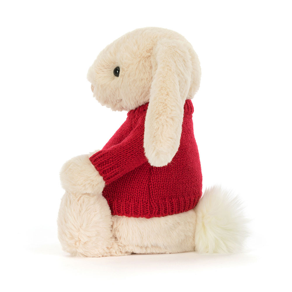  BashfulLuxe BunnyWillowうさぎぬいぐるみ Bashful Luxe Bunny Willow with Personalised Red Jumper