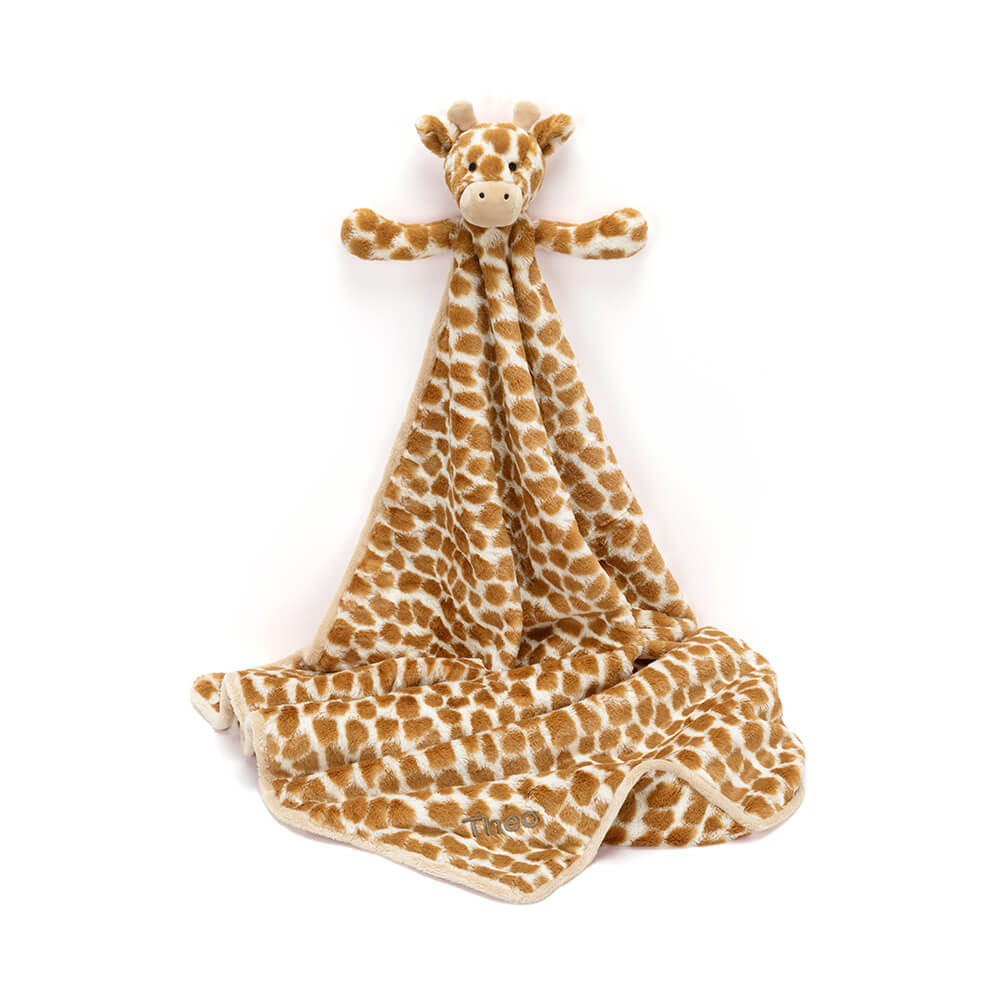 Personalised Bashful Giraffe Blankie, Main View