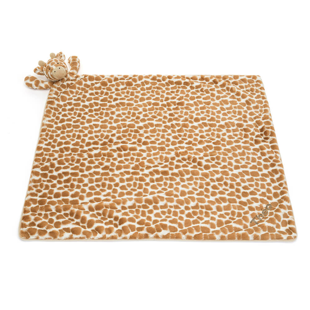 Personalised Bashful Giraffe Blankie, View 3