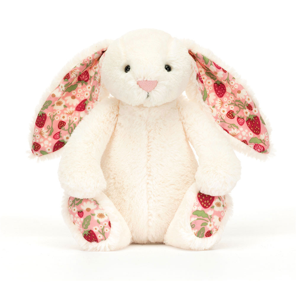 ジェリーキャット Blossom Cream Bunny Berry(M) Blossom Cream Bunny 'Berry' - Official Jellycat
