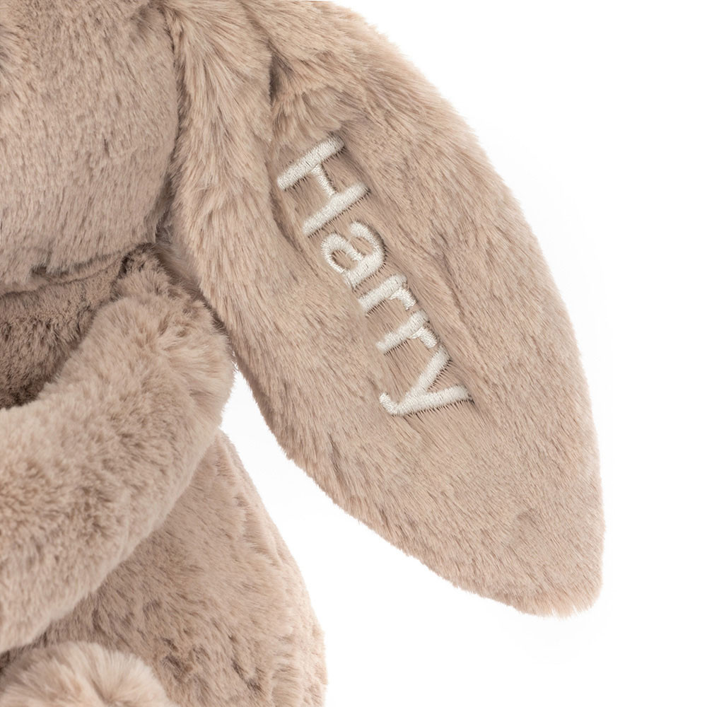 Personalised Bashful Beige Bunny Birthday, View 2