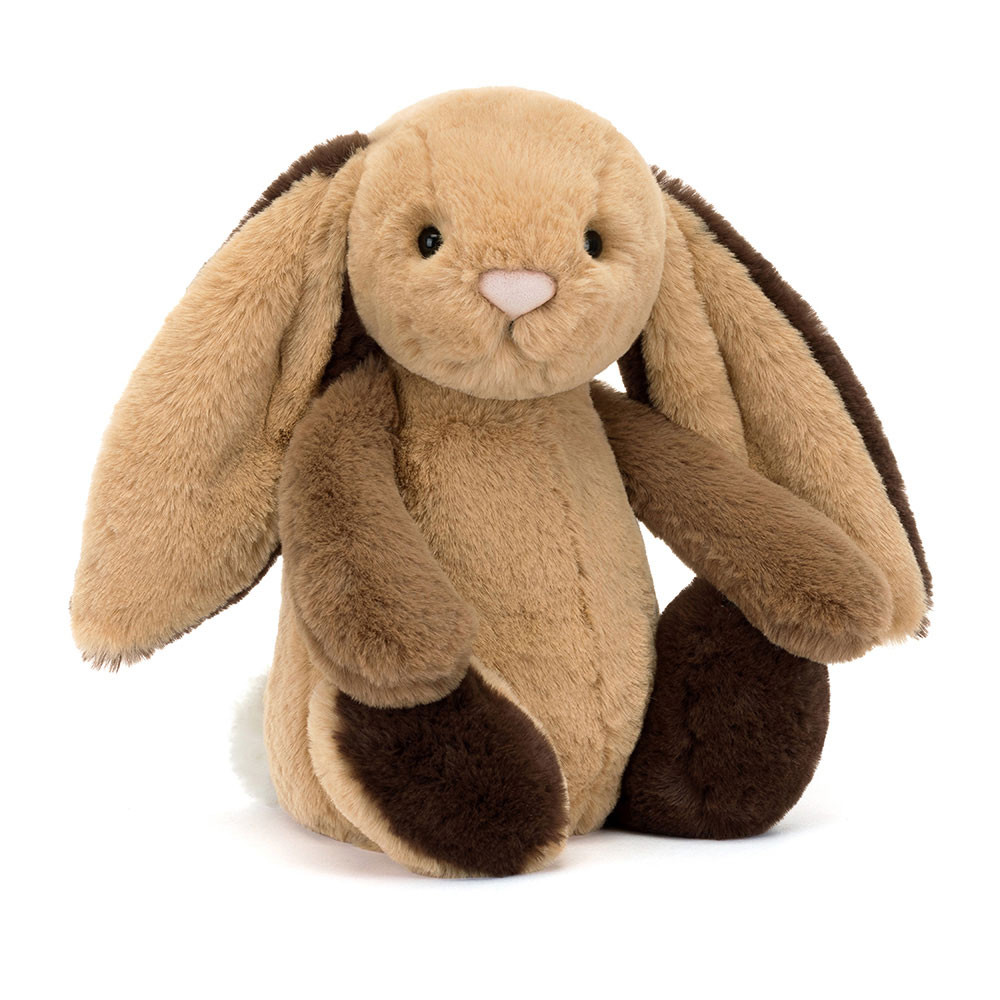 ぬいぐるみ Bashful PatchworkCoraliaBunny Bashful Patchwork Brown Bunny - Official Jellycat