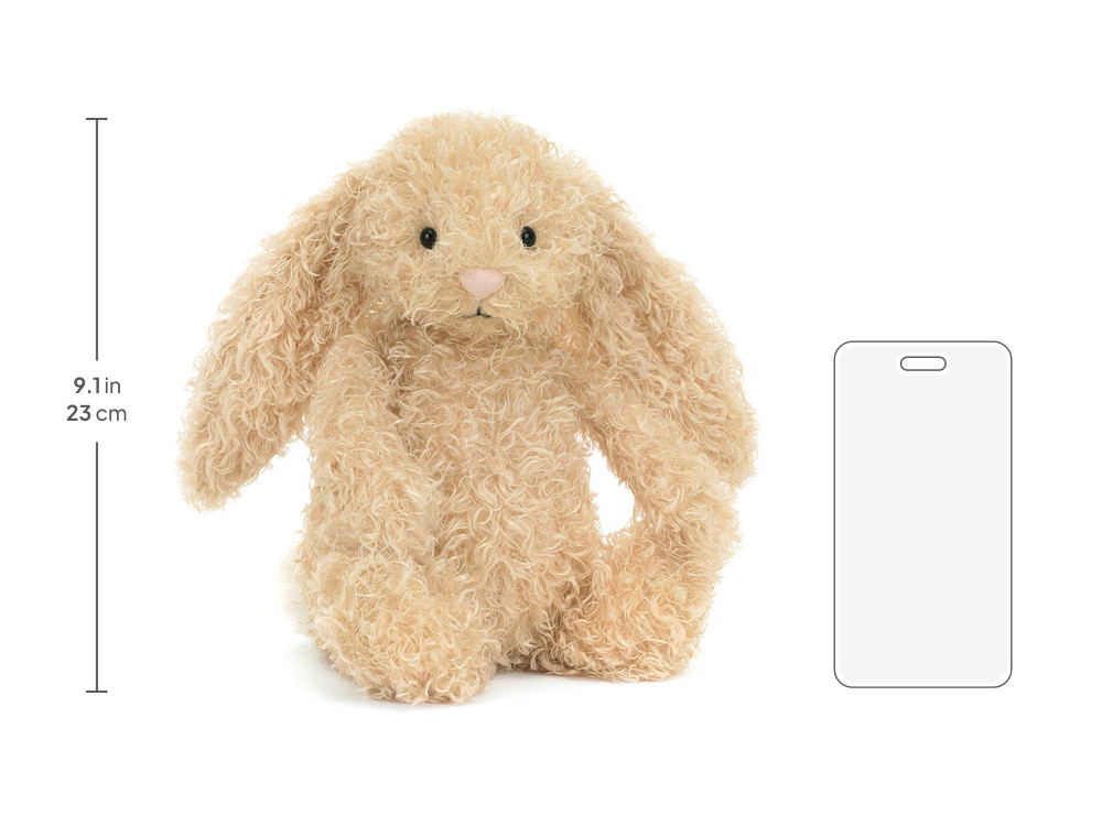 Bashful Luxe Bunny Curly Original size chart