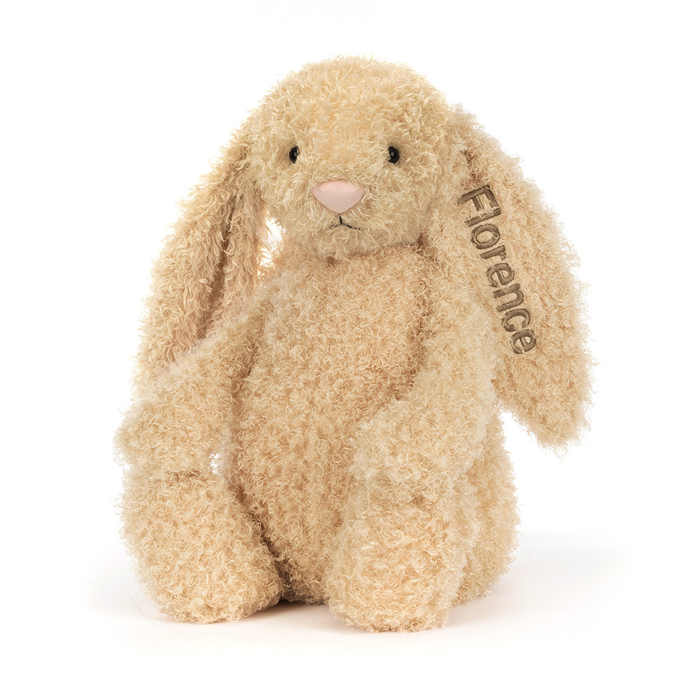 Personalised Bashful Luxe Bunny Curly Big - Official Jellycat
