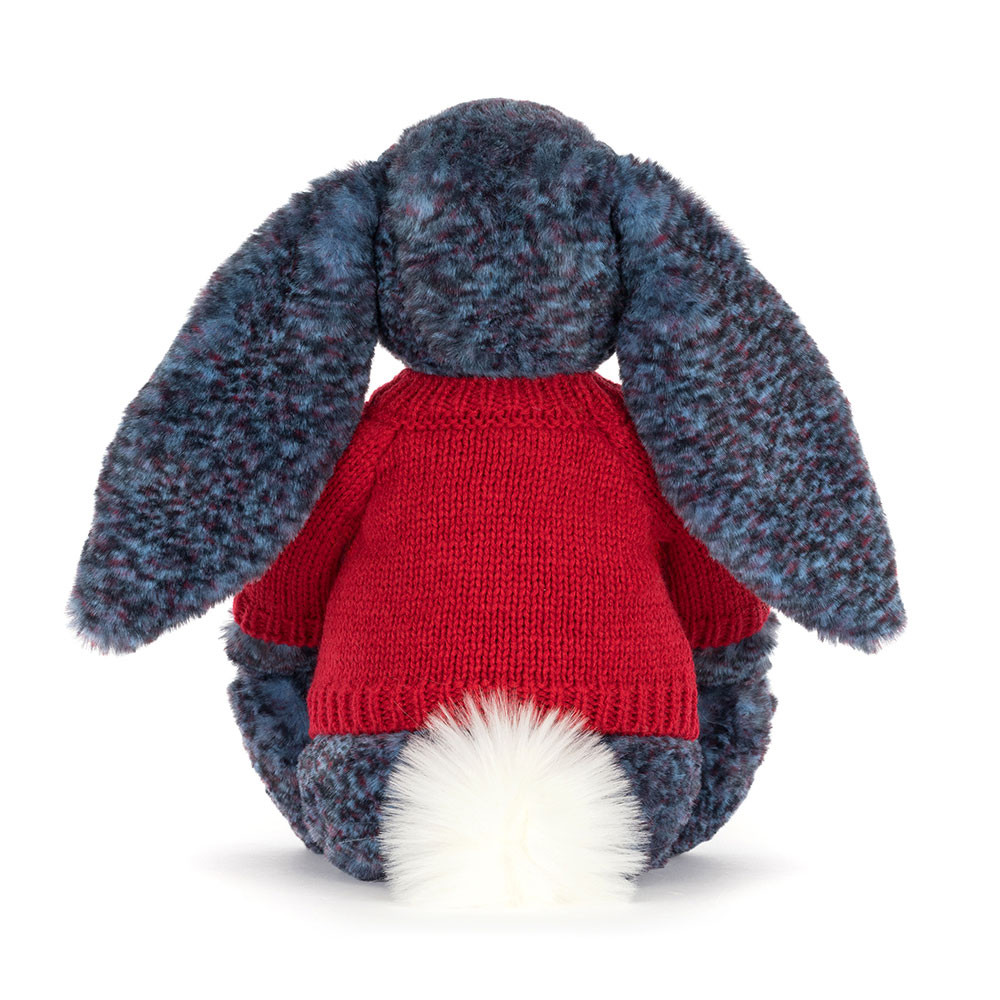 Hopscone Luxe Bunny with Personalised Red Jumper, View 3