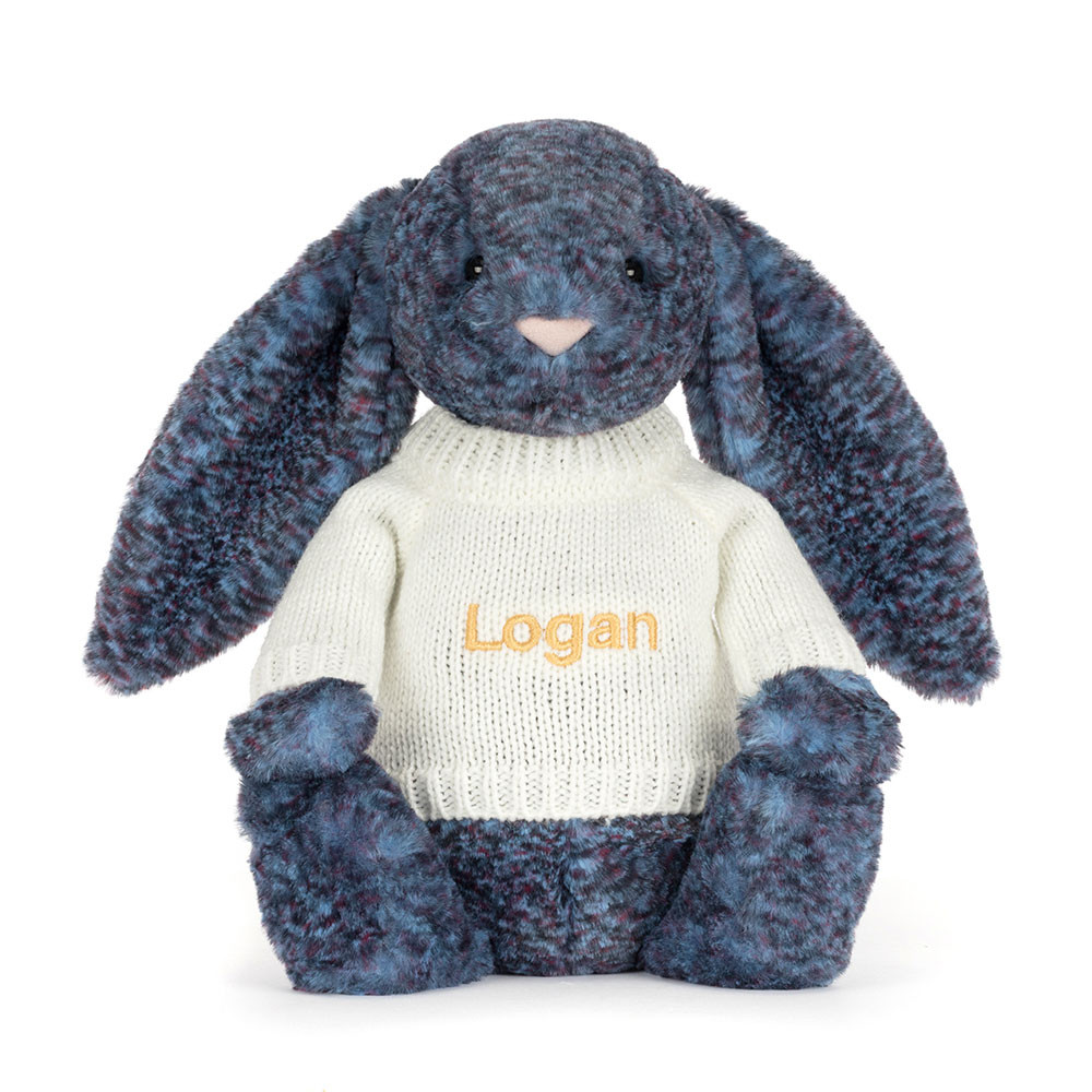 Hopscone Luxe Bunny with Personalised Cream Jumper, View 4