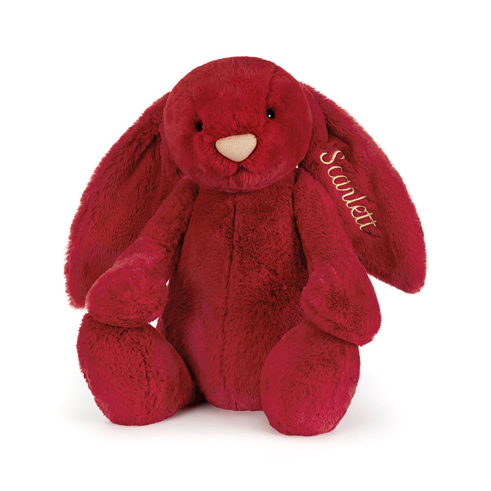 Personalised Bashful Luxe Bunny Scarlett - Official Jellycat