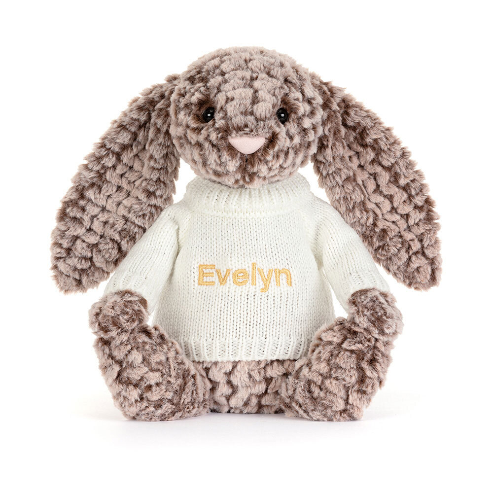  ♡ Bashful Luxe Bunny Pine Bashful Luxe Bunny Pine with Personalised Cream Jumper - Official