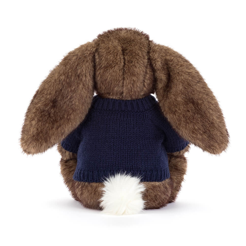 Hoppleston Luxe Bunny with Personalised Navy Jumper - Official