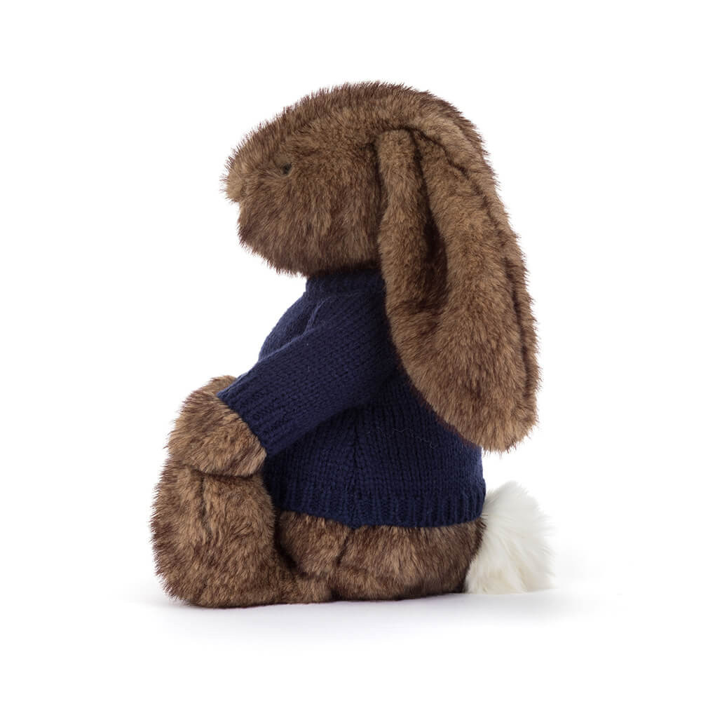 Hoppleston Luxe Bunny with Personalised Navy Jumper - Official