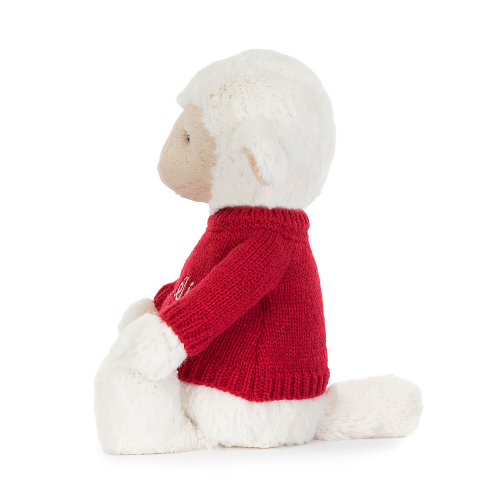 Skipson Lamb with Personalised Red Jumper - Official Jellycat