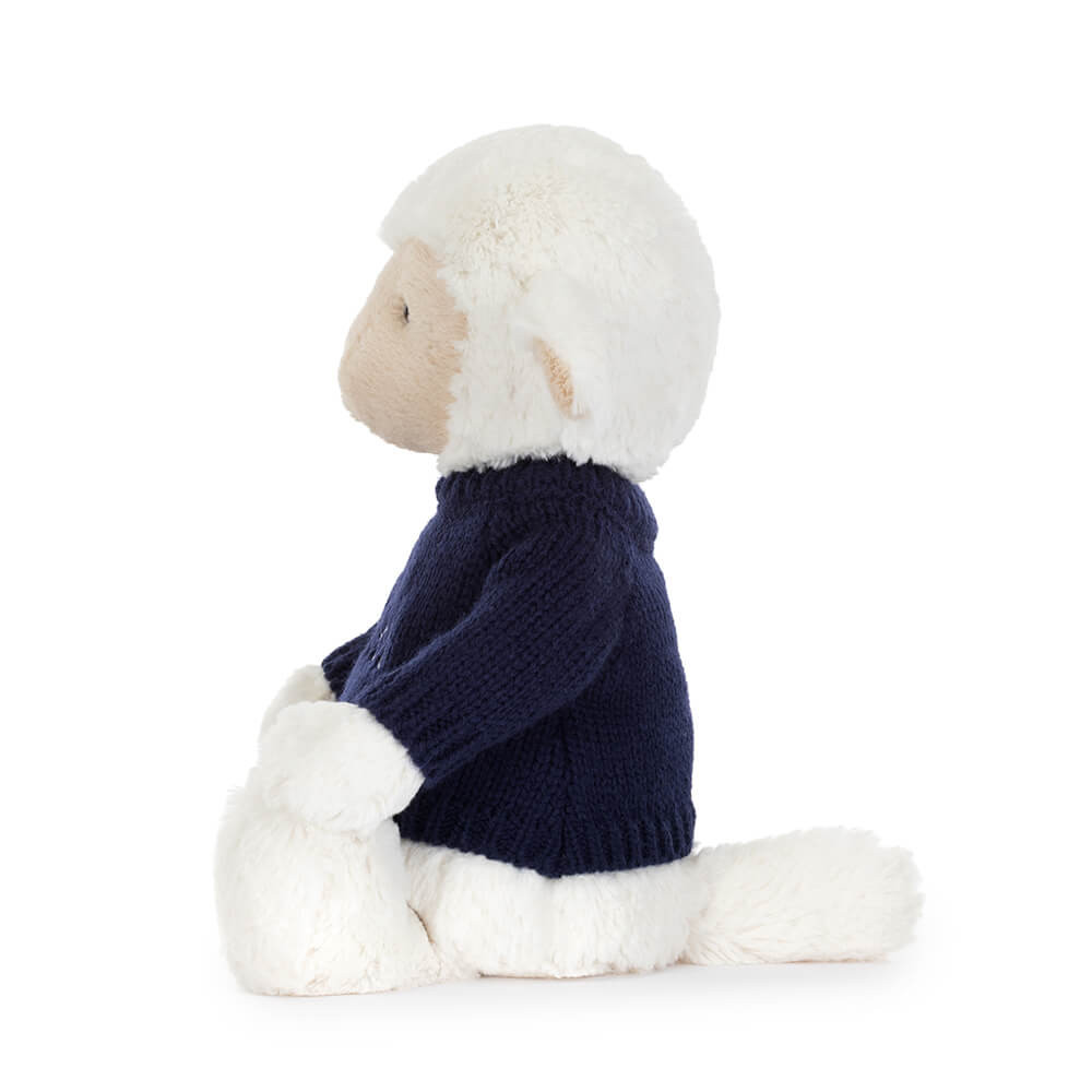 Skipson Lamb with Personalised Navy Jumper - Official Jellycat