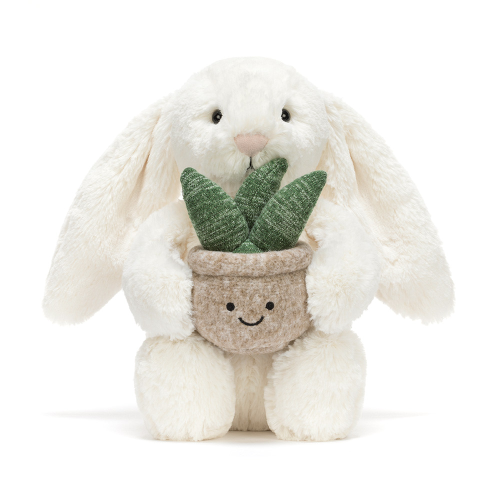  Cream Bunny Plant 新品タグ付き Cream Bunny with Plant - Official Jellycat