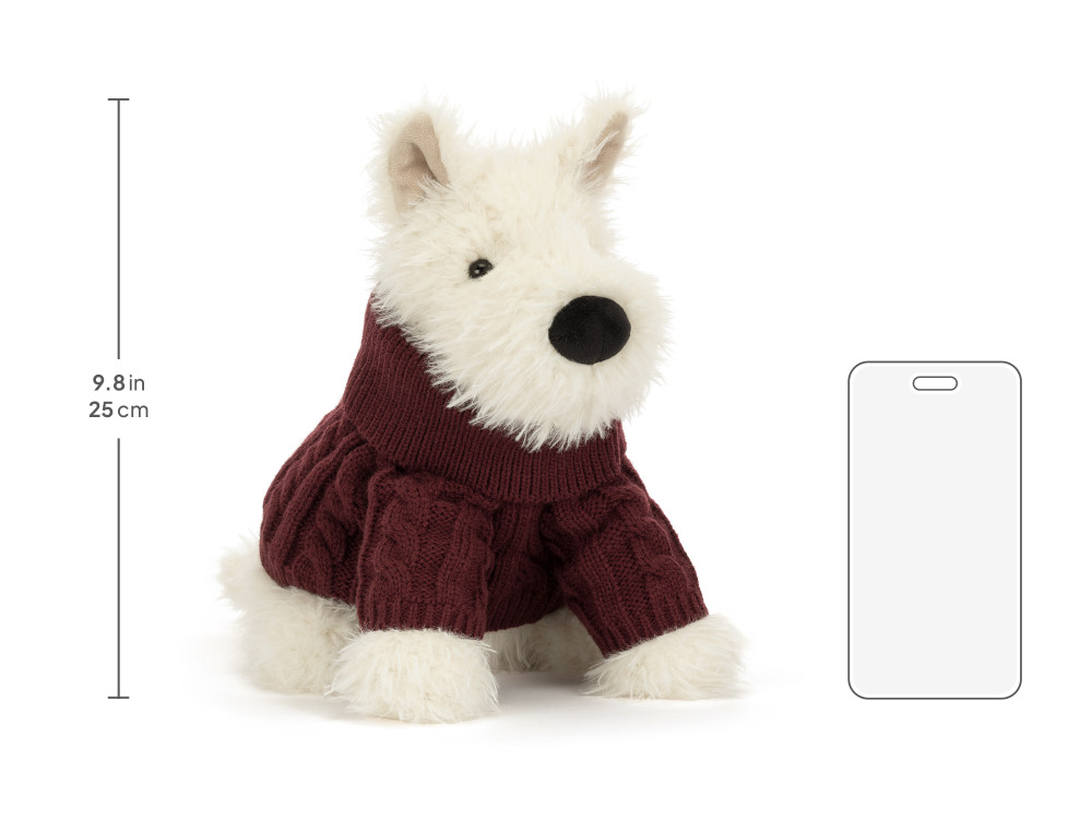 Munro Scottie Dog Winter Jumper Outfit, size chart
