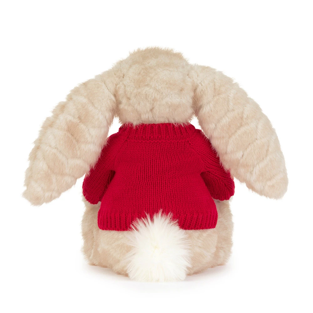 Franilla Luxe Bunny with Personalised Red Jumper, View 3