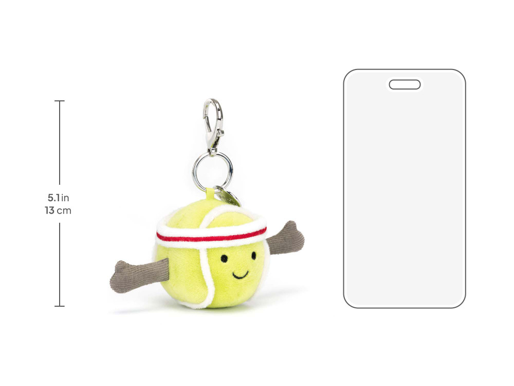 Amuseables Sports Tennis Bag Charm, size chart