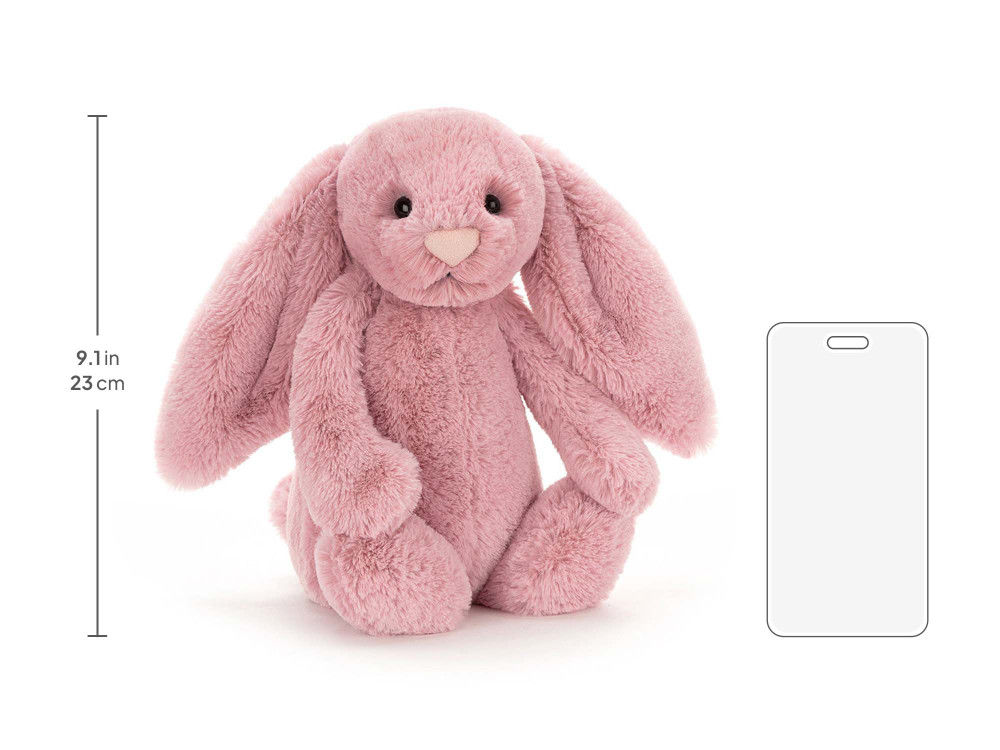 Bashful Tulip Pink Bunny Medium, size chart